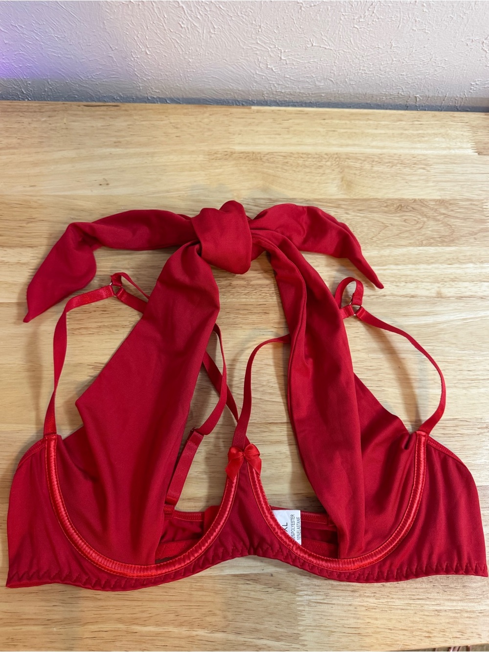 Bright Red Open Front Exotic Sexy Bra